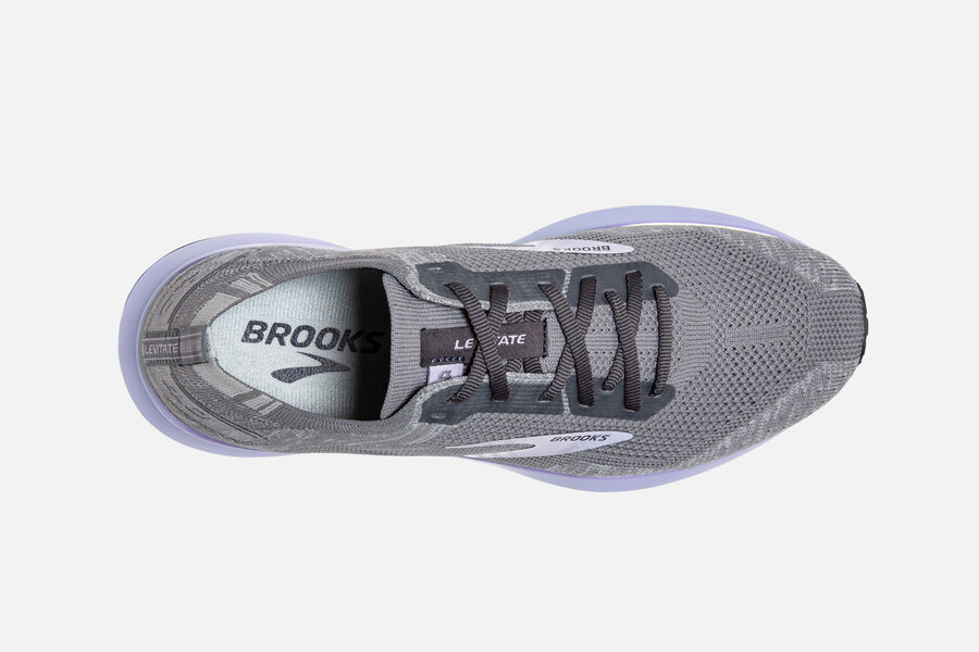 Brooks Running Shoes - Levitate 4 Road Womens - Grey/Purple - CIH-284657